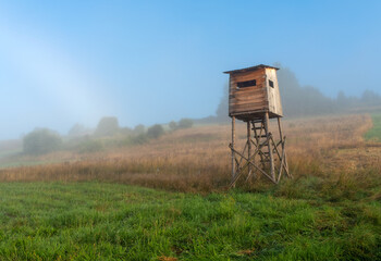 Deer stands type of box are open or enclosed platforms used by hunters