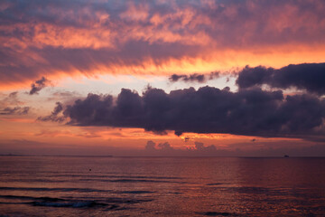 sunset over the sea