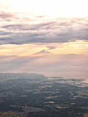 上空から見た富士山