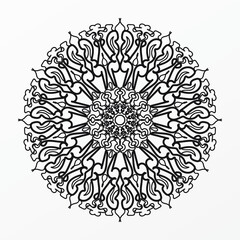 Vector round abstract circle. Mandala style.
