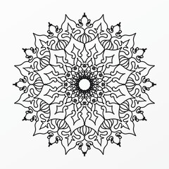 Vector round abstract circle. Mandala style.