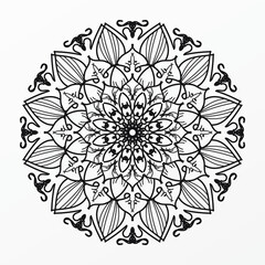 Vector round abstract circle. Mandala style.