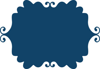 Vintage Blue speech bubble in a hand-drawn style for text