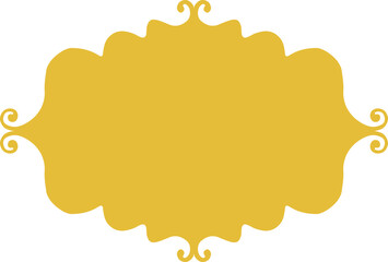 Vintage Yellow speech bubble in a hand-drawn style for text