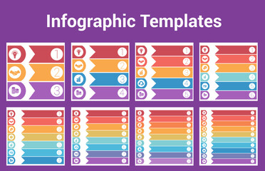  Infographic Templates from colorful horizontal arrows.
