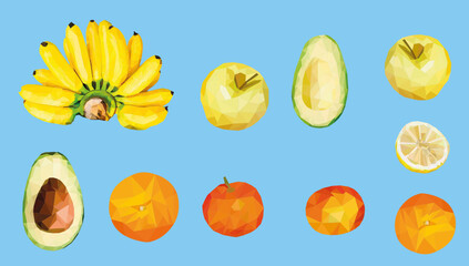 vector_plygon_fruits