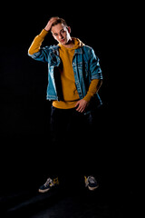 Attractive hipster man