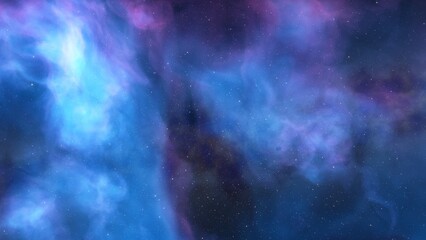 Fototapeta premium colorful space background with stars, nebula gas cloud in deep outer space, science fiction illustrarion 3d illustration 