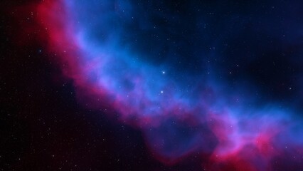 Obraz na płótnie Canvas colorful space background with stars, nebula gas cloud in deep outer space, science fiction illustrarion 3d illustration 