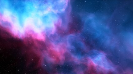 Obraz premium colorful space background with stars, nebula gas cloud in deep outer space, science fiction illustrarion 3d illustration 