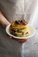 pancakes with blueberries