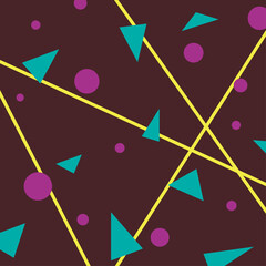 レトロカラーな幾何学模様の正方形背景4