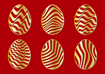 Optical striped pattern for Easter eggs. Files to cut