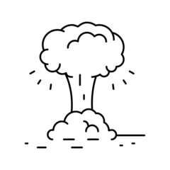 geyser hydrogen line icon vector illustration