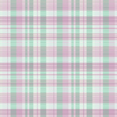 Seamless tartan plaid pattern background with texture and pastel color.