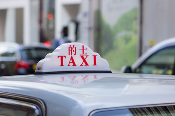 Hong Kong taxi, city traffic