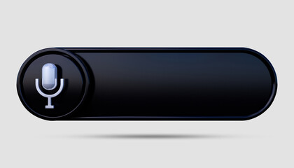 3d illustration bar recording icon