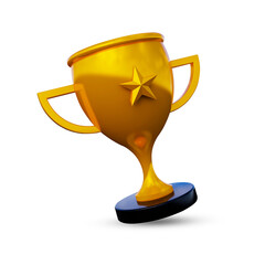 3d illustration Trophy icon 3d render
