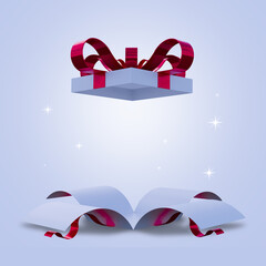 3d illustration open gift box 3d render