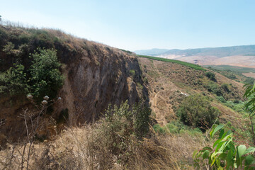 View of mountains rigid landscape 