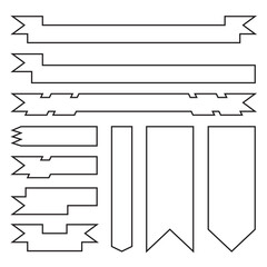 Vector Collection Set of Medieval Banner Designs