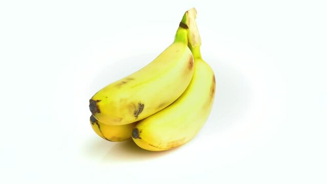 baby banana isolated on white background