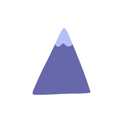 Cute hand-drawn mountain vector illustration