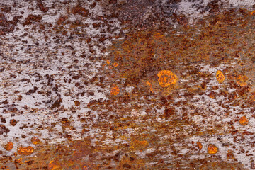 metal wall with rust. steel surface with corrosion