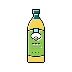 oil olive bottle color icon vector illustration