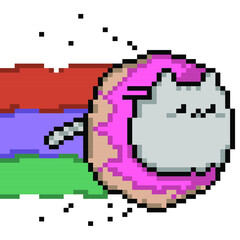 Obraz premium Space Cat Taco Tuesday Mexicano Cinco de Mayo Wey. Pixel, on a white background. Vector. Cat meme