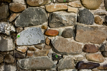 Brown and gray stone wall structure