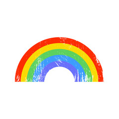 Fototapeta premium Rainbow Icon. flat Vector Illustration