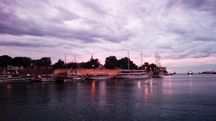 boats in the harbor
