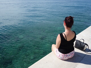 woman on the pier