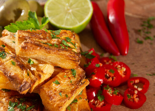 Mandioca frita, delicioso aperitivo