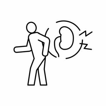 kidney pain person outline clip art preview