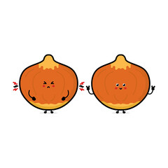 Set hazelnut character cartoon emotions joy happiness smiling face jumping running sings nut icon beautiful vector illustration.