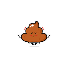 Cute funny smile happy and sad poop set collection. Vector hand drawn cartoon character illustration icon. Isolated on white background. Funny cartoon poop, shit mascot character bundle concept