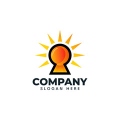 Keyhole logo colorful design, Premium vector.