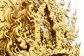 Details of the White Temple  (Wat Rong Khun). Chiang Rai, Thailand 