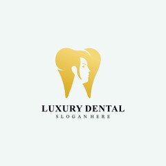 Luxury dental health logo luxury dental clinic logo design medical doctor dentist logotype concep