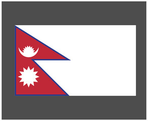 Nepal Flag National Asia Emblem Symbol Icon Vector Illustration Abstract Design Element