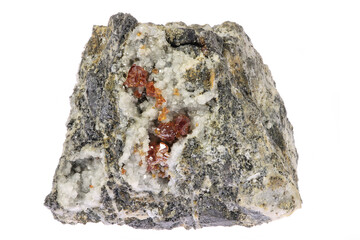 sphalerite from Cagliari, Sardinia isolated on white background