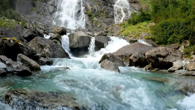 Alpine landscape on Nardis Waterfalls.