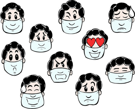 Face mask Emojis Full color