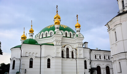 Kiev, Ukraine - Refectory Church, Saint Anthony and Theodosius. Church in Monastery Complex Pechersk Lavra; Kiev Monastery of Caves