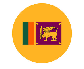 Sri Lanka Flag National Asia Emblem Icon Vector Illustration Abstract Design Element