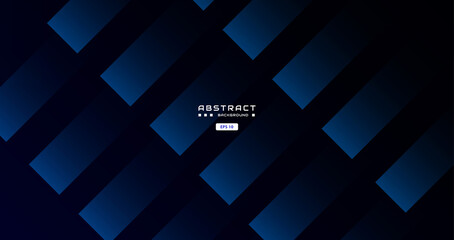 dark blue background with abstract square shape, arrow, dynamic and sport banner concept.