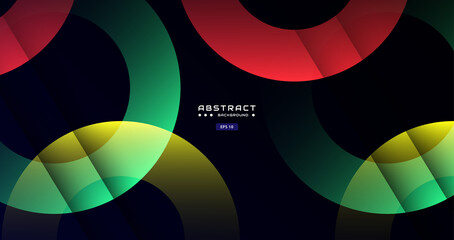 colorful gradient background with abstract round shape cirlcle, arrow, dynamic and sport banner concept.