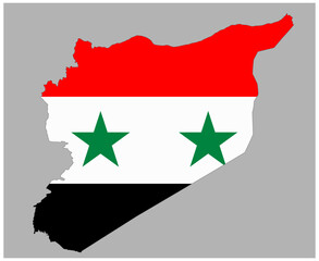 Syria Flag National Asia Emblem Map Icon Vector Illustration Abstract Design Element